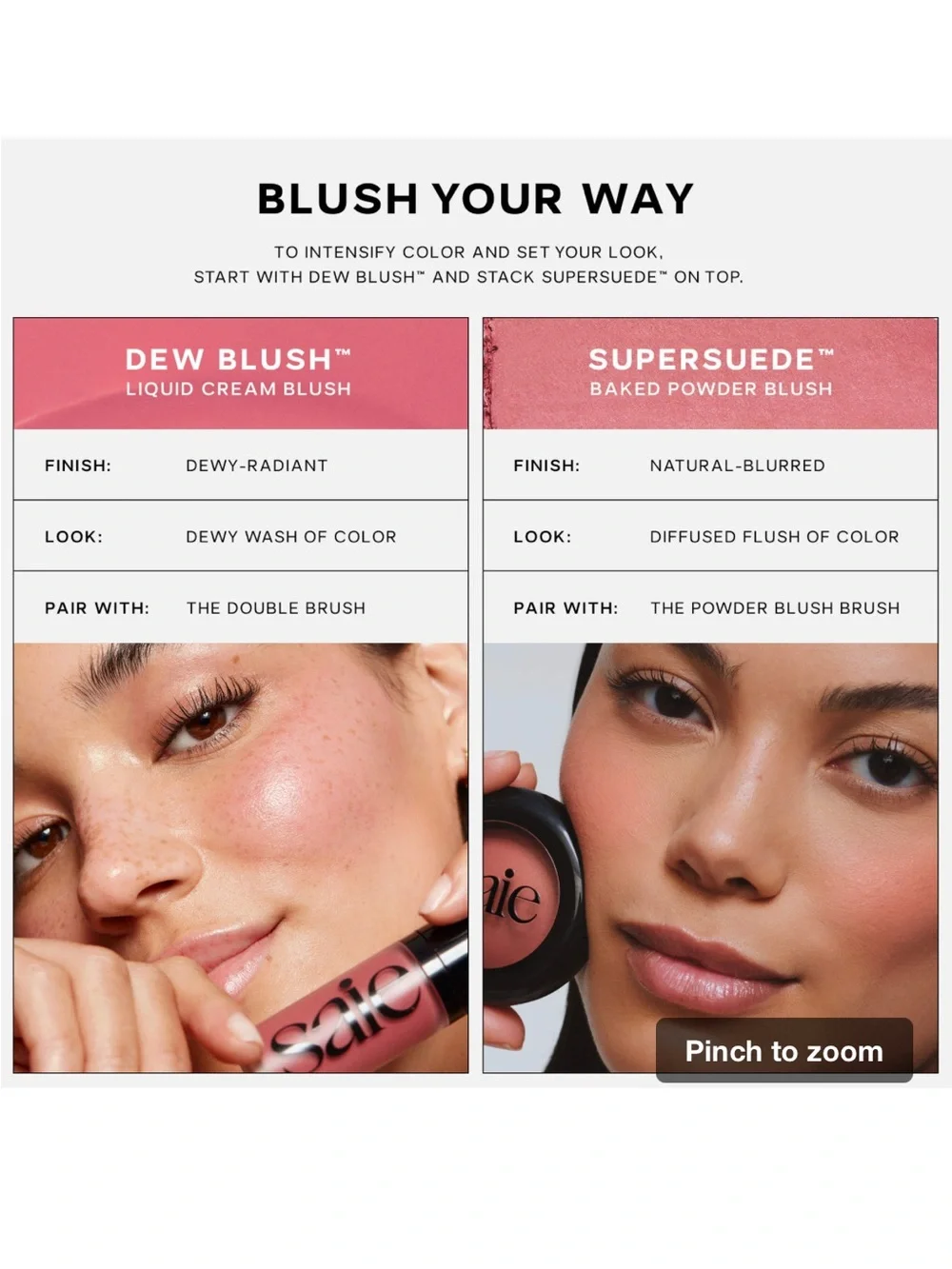 Saie Lip Glaze blush  Balm in Soft Pink “chilly” sample 5 ml half full